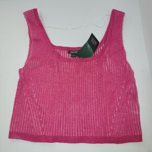Wild Fable Size Large Hot Pink Knit Crop Top NWT